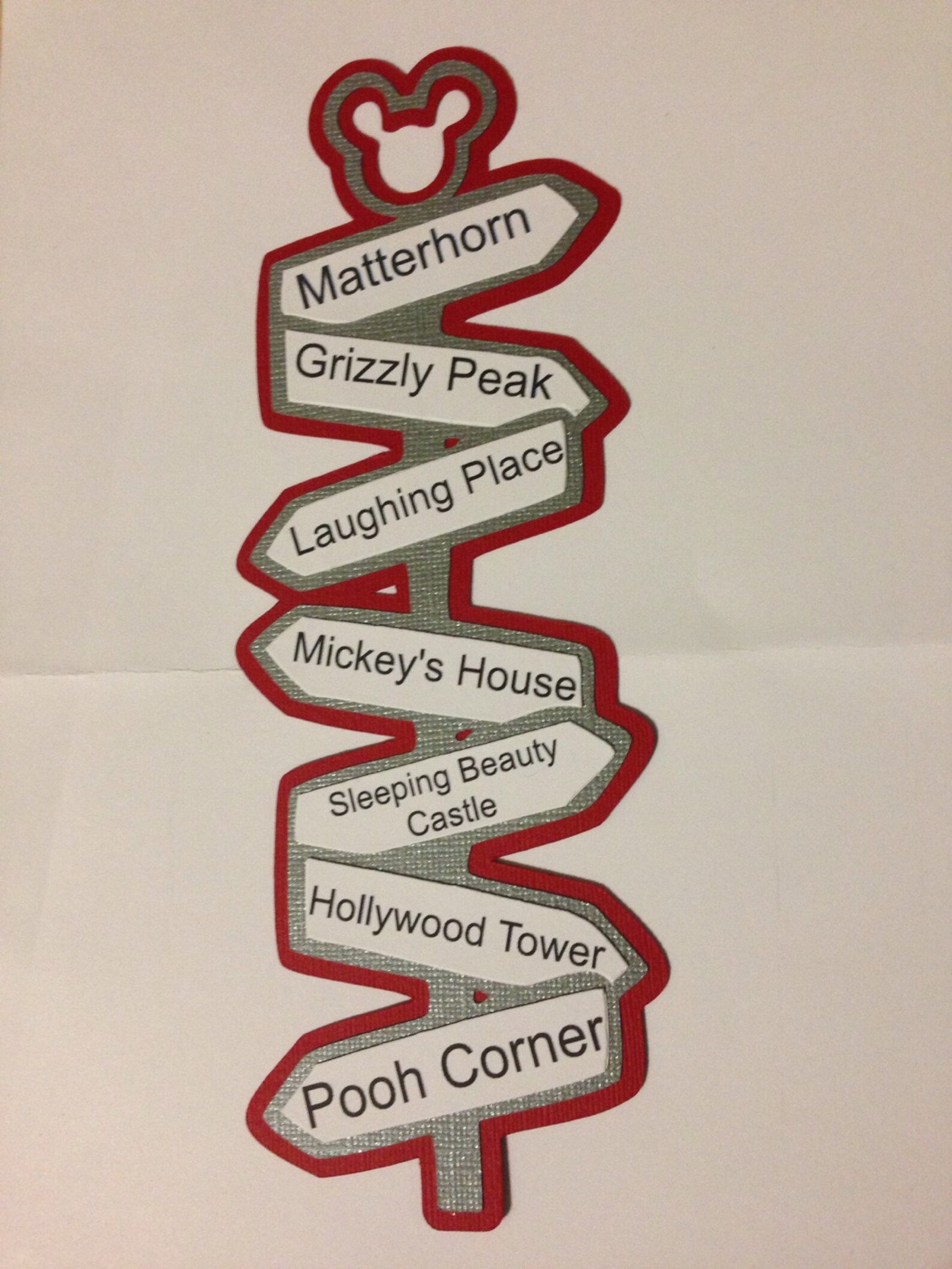 Disney Cut Sign Disney - Die Cut Directional Sign - Paper Piecing for Scrapbook Pages ...