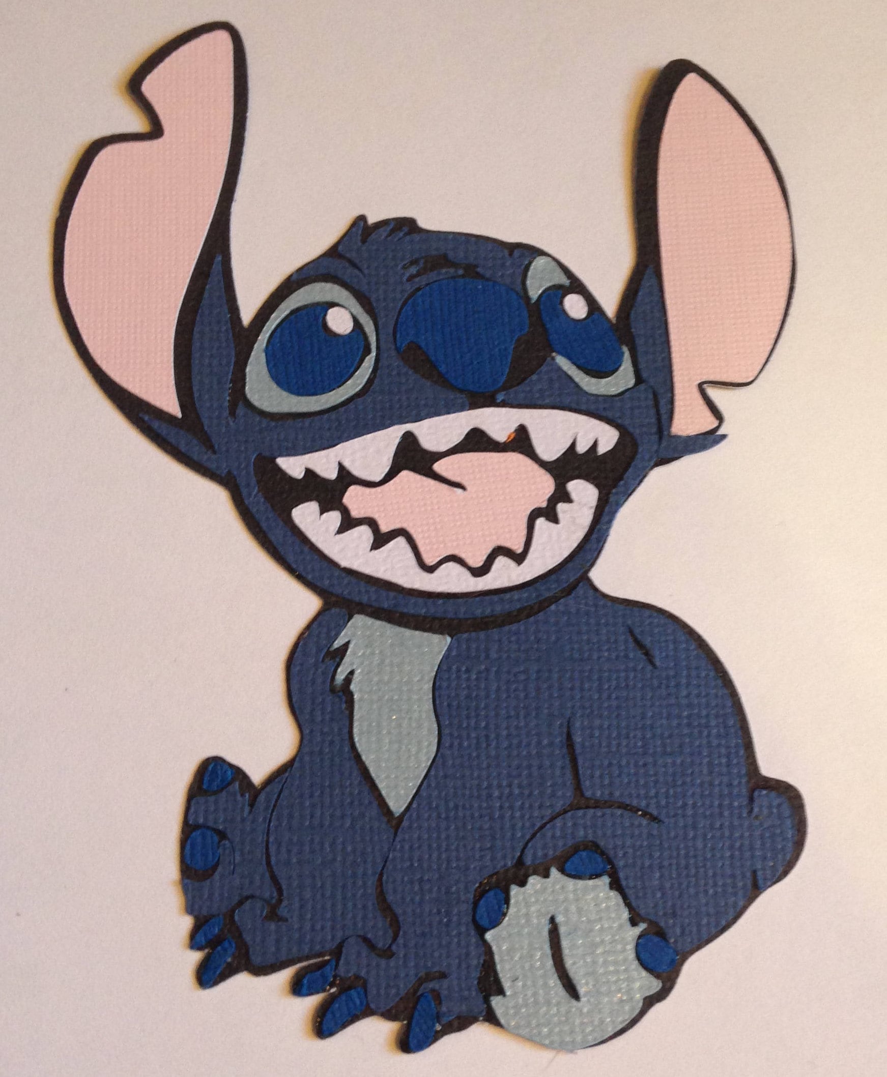 Disney Stitch Scrapbook Embellishment Die Cut Paper Pieced Etsy