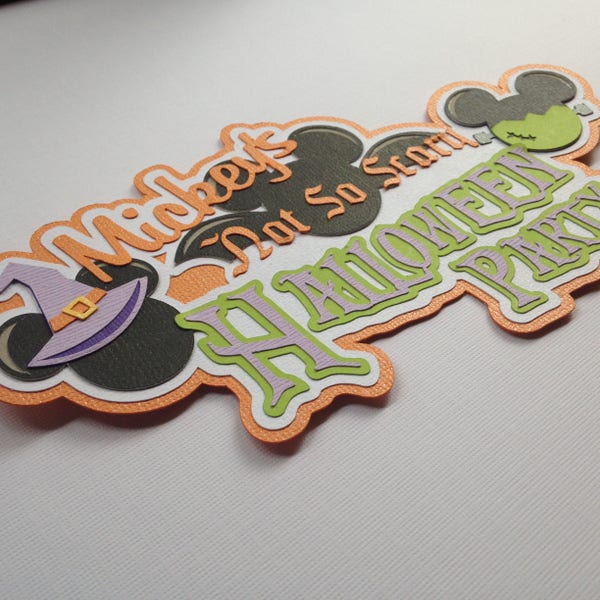 Disney - Mickey's Not So Scary Halloween Party - Die Cut Paper Pieced Title for Scrapbook Pages - Magic Kingdom - Boo To You - Not So Scary