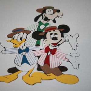 Disney - Dapper Dans Mickey Goofy Donald Wykrojnik papierowy do scrapbookingu