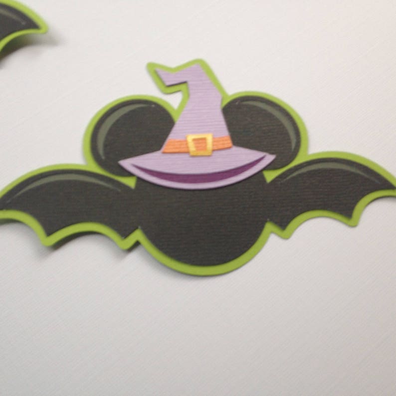 Disney Halloween Bats Mickey Ears Scrapbook Embellishment Etsy
