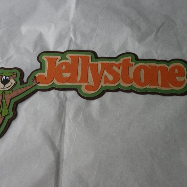 Yogi Bear Jellystone Park - Die Cut Paper Pieced Title for Scrapbook Pages