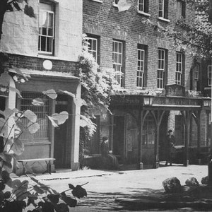 Flask Inn Highgate London printed Photo Plate 1950s Nostalgia Print England old time photography black and white