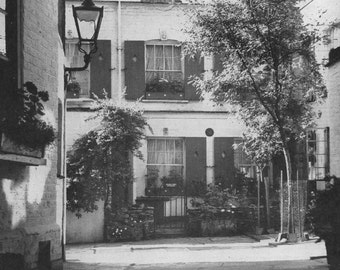 Impression Hampstead vintage des années 1930 en noir et blanc d'après une photographie éphémère vintage Park Angleterre