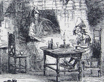 La tienda de antigüedades Charles Dickens Libro azul ilustrado vintage de los años 30 Clásico histórico