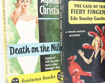Vintage Books 1960s Fiction Books, Pulp Noir, Crime, cult history adventure paperback Pictorial covers.