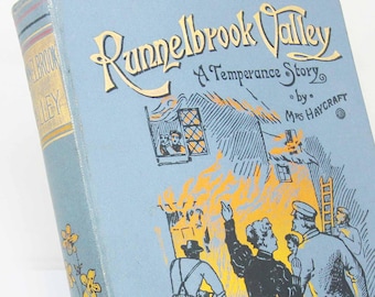 Antique Edwardian Book | Runnelbrook Valley 1916 Hardback | Illustrated Cloth Vintage Novel