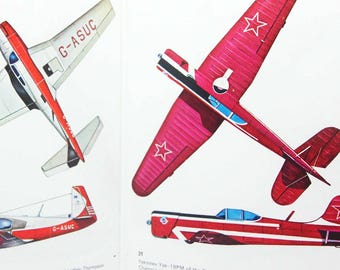 Private Aircraft in Service Guide | Vintage Illustrated Aviation Book | Aircraft Spotters Guide | Collectible AvGeek Plane Reference