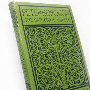 Antique book 1899 Peterborough Cathedral History guide Architecture historic building Travel book History book