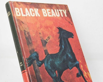 Beauté noire par Anna Sewell, livre classique pour enfants vintage vieux livre cartonné cheval équestre