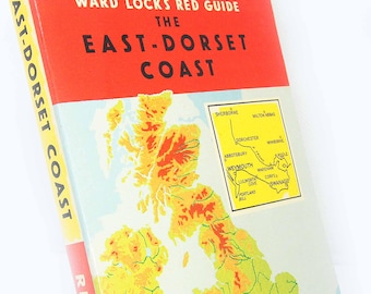 East Coast Dorset Vintage Book | 1950s Travel & Maps Guide | Antique British Coast Book | Vintage Explorer Gift