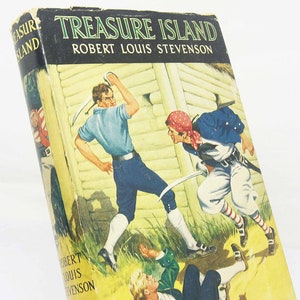 Treasure Island RL Stephensons Story book vintage Classic Childrens Book Robert louis Stevenson Vintage old Book Hardback