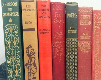Adopt an Antique Book 1890s - 1930s Attractive Display books & Good reads Loved hardback books Vintage Book for book lovers