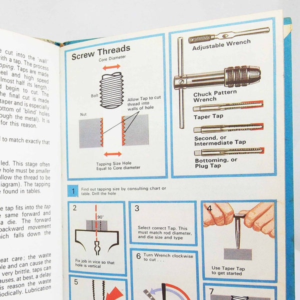Craftsman metal working Book Ladybird DIY guide metalwork 1970s Vintage colour Craft books art