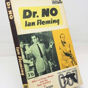 Dr. No Ian Fleming Retro 1963 James Bond Paperback Spy Gifts Vintage Book gift