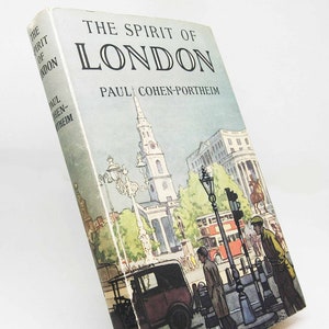 Vintage London Guide 1950 Spirit of London Vintage Bücher Stadt illustrierter Stadtführer Buch 2.Weltkrieg