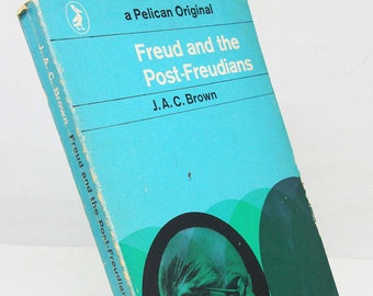 Freud et Post Freudians Psychology Book vintage Books Paperback 1960s, Blue Factual guide