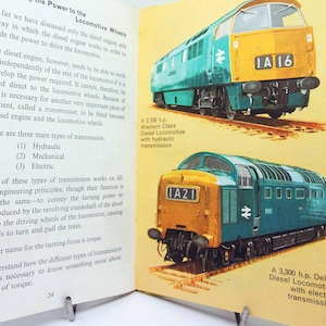 Locomotives 1960s colour ladybird Train book Illustrated Vintage Railways locomotive guide gift