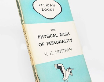 Bases físicas de la personalidad. Psicología de la década de 1940. Serie Pelican. Libro de bolsillo vintage. Regalo de ciencia médica.