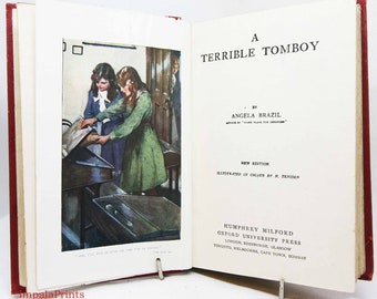 Terrible Tomboy Illustrated 1910s Childrens antique Story book Childrens book School Book Vintage vooks