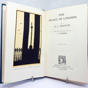 The Heart of London – 1933 Antique Travel Guide by H.W. Morton | Vintage London History Book Collectible Illustrated Hardback, Rare Old Book