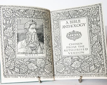 Bibe Anthology Book 1923 Christian vintage story book Church Religious Book Green
