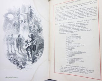 Poetical Works of Henry W. Longfellow 1860 | Hardback Green Antique Literature Book | Collectible Classic Poetry