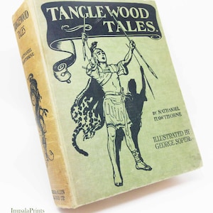 Tanglewood Tales, Greek Fairy Tales Illustrated Classic Stories 1930s Story book mythology fiction Vintage picture book childrens