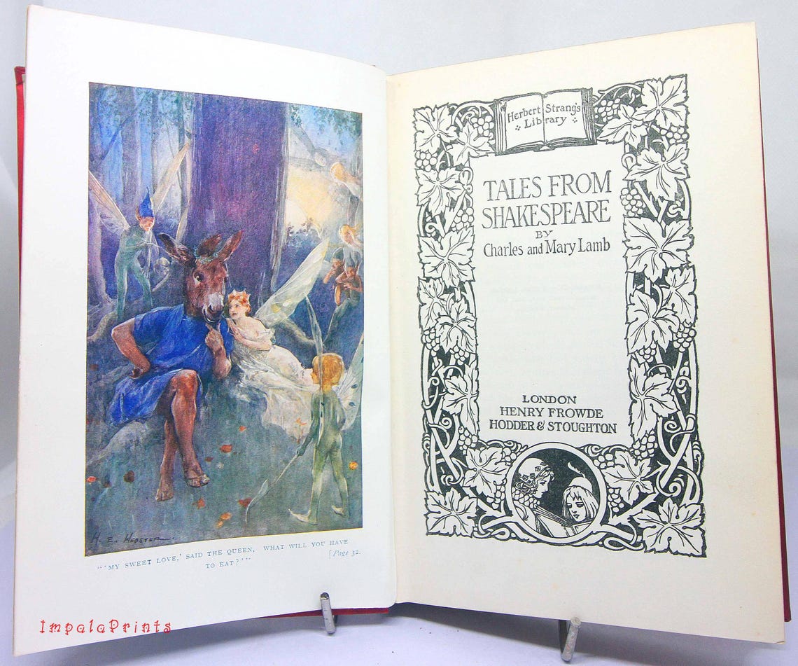 Shakespeare Book antique English book Literature Gift English tempest Romeo & Juliet and other plays, photo 2 of 5