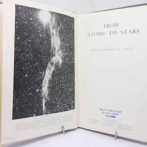 From Atoms to Stars | Vintage Science Book | Astronomy & Geology Illustrated Plates | Educational Picture Book | Mid-Century science book