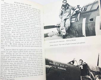 Reach for the Sky pilot Douglas Bader 1950s World War Two aviation Aircraft Vintage book Hardback Wartime flight Military RAF