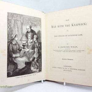 The man with the Knapsack 1887 Illustrated Story book Antique childrens antique book