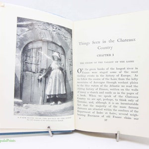 Chateaux Country Tour in France Antique 1920s Travel French culture vintage international travel Guide Hardback Paper aventure maps