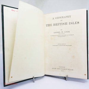 Geography of British isles 1912 Geographical fact book Vintage  Science Book antique