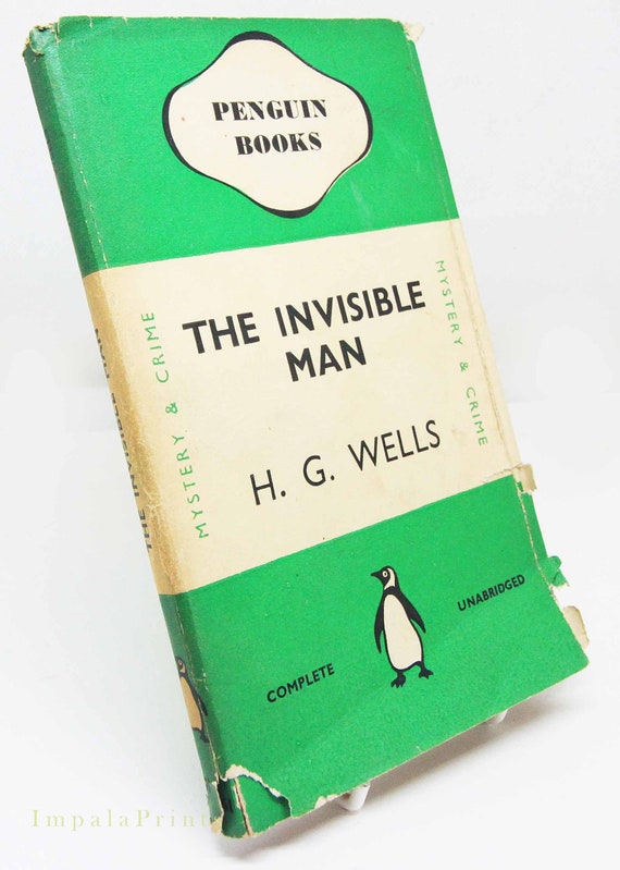 The Invisible Man HG Wells Vintage science fiction 1940 Penguin Book book Hardback Historical
