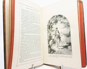 Antique Poetry book Poetical works of Goldsmith 1800s antique Illustrated Vintage Rare Book Gift item poet Hardback