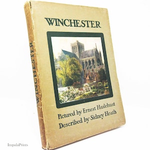 Winchester Illustrated Vintage book picture Book 1920s Miasto natura Anglia przewodnik turystyczny książka sztuka