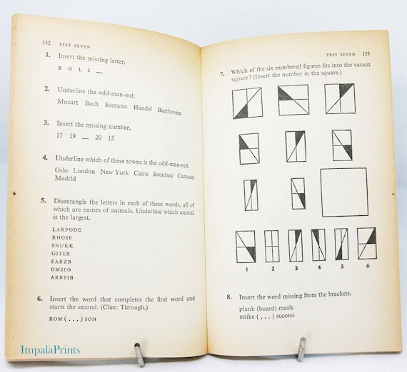 Psychology book Know Your IQ test 1962 Pelican Series Vintage Factual book paperback Medical science gift