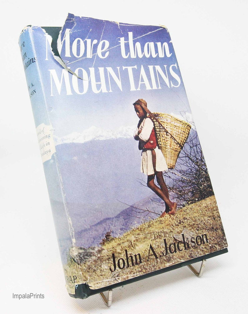 More than Mountains 1955 vintage Climbing colour plates Paperback back adventure climb gift travel adventure image 2