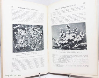 Popular Hardy Perennial Vintage Books illustrated 1910s old book Famous garden design and flower guide antique