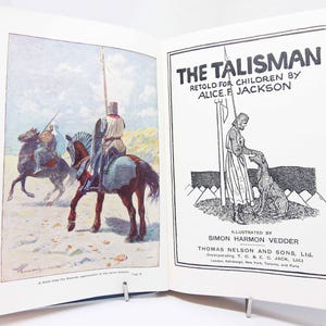 The Talisman 1930s Antique illustrated book vintage book classic Hardback Vintage book  Novels Historic books