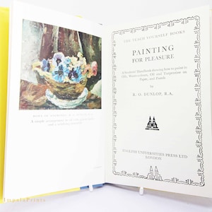 Painting For Pleasure vintage 1955 How to Drawing book Hardback Vintage Book Art book Illustration Graphic Design Art