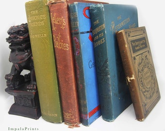 Adopt a beautiful Antique Book 1879 - 1920 Worn Loved hardback books Vintage Book for book lovers