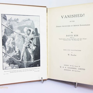 Verschollen! 1925 Antiker Abenteuer-Roman | Illustriertes Vintage Hardcover Buch | Seltenes Sammlerstück Klassiker Geschenk für Leser & Dekor