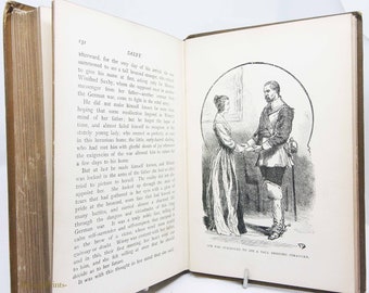 Saxby Antikes Illustriertes Buch Geschichtenbuch Bilderbuch und Roman 1800s Vintage liest