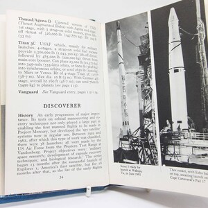 Unmanned Space Flight Vintage Science Book Rockets blue Astronomy spacecraft