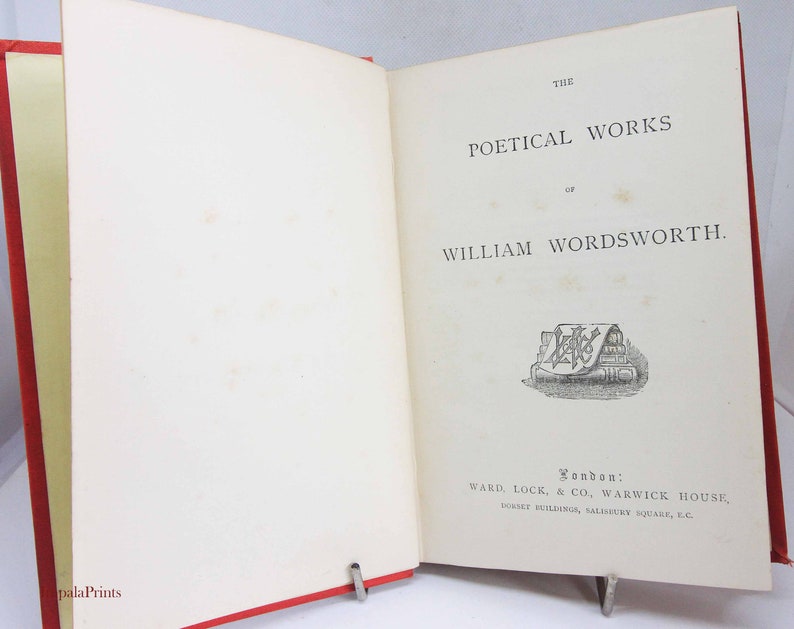 Wordsworth Poetical Works Antique Red Hardback Gift Book 1900 Poems Ballads Poetry Gift Litrature image 9