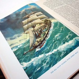 Heroes Of The Sea 1950s adventure Travel Vintage Childrens boys Book Hardback fully antique maritime adventure Old book