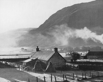 Glen Lyon Scotland black and white vintage 1930s print scottish glens old photograph Scotland