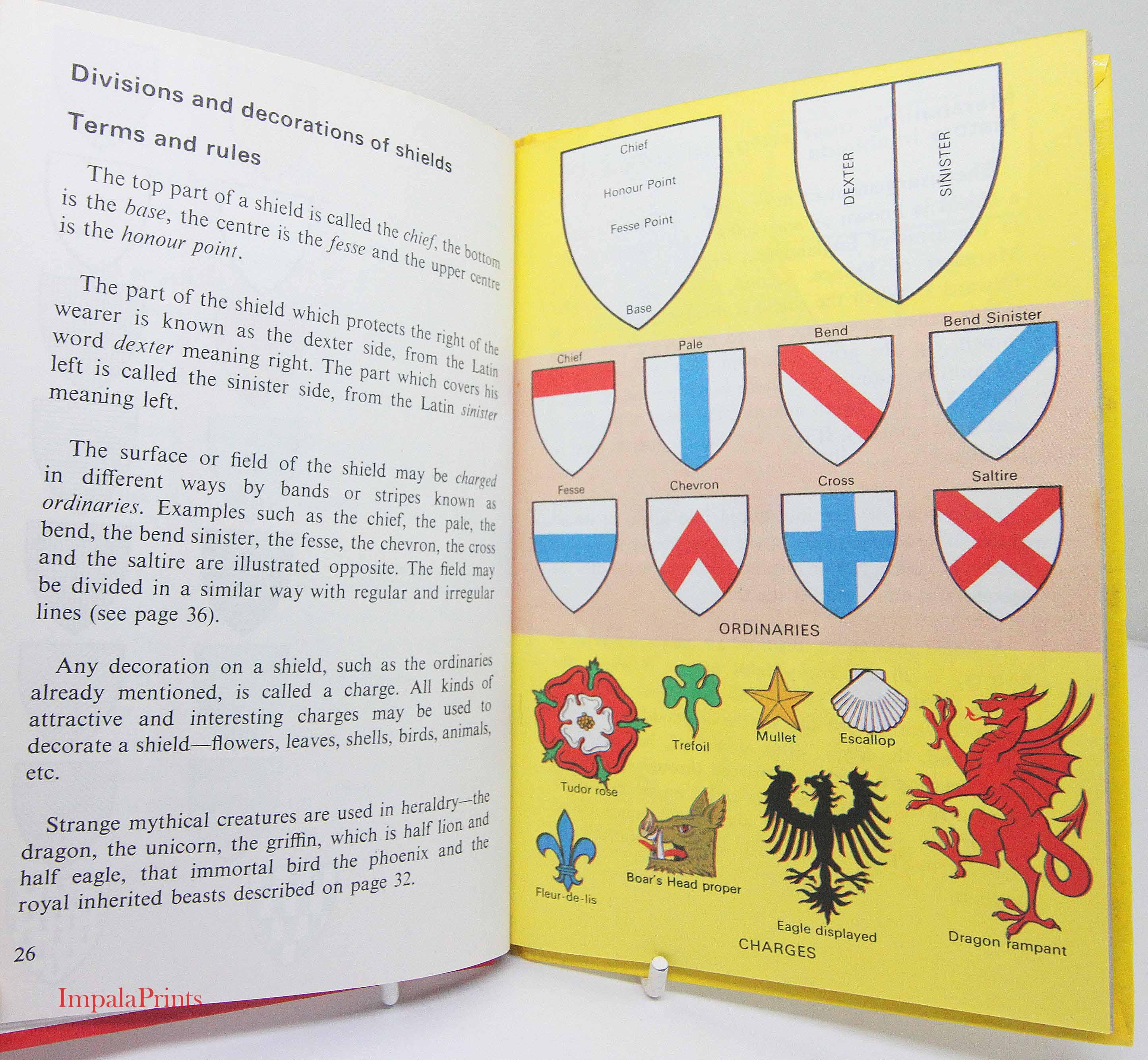 Heraldry Book, Ladybird Book Illustrated Vintage Coat of Arms Book